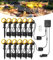 CLV Focos Exterior Jardín 12 Piezas, 35M Foco Proyector Exterior 2700K-6500K Regulable 2400LM Lámpara de Césped 2 Modos Dinámicos Luces de Paisaje de Jardín IP66 Impermeable Iluminacion Jardin