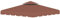 Outsunny 3x3m Gazebo Couverture de Remplacement avec Double Toit et 8 Trous de Drainage Couverture de Remplacement pour pavillon Gazebo Marron
