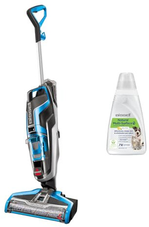 Bundle of BISSELL CrossWave, 3-in-1 Multi-Surface Floor Cleaner + BISSELL Natural Multi Surface Floor Cleaning Solution 1L, for CrossWave, SpinWave and HydroWave, Plant Based Cleaning Ingredients