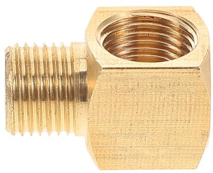 VALICLUD Raccordo Gomito in Ottone 90° per Tubazioni Olio e Idrauliche 1/4 Pollice, Resistente alla Corrosione, Facile da Installare e Scollegare