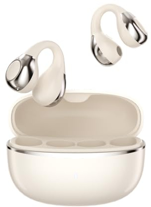 TANALAZ Auriculares Abiertos I5, Auriculares Inalámbricos Bluetooth 6.0 con Clip, Cancelación de Ruido ENC, Resistencia al Agua IPX5, 36H de Autonomía, Ajuste Seguro para Deporte/Running/Gimnasio