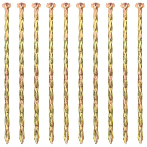 BIUDECO 10 pièces Lot de Piquets de Paysage Acier pour Bordure Jardin Fixation Gazon Synthétique Clous Sol Polyvalents pour Camping et Tentes