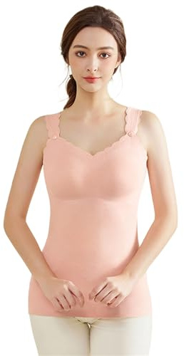 ZYKEJJDDAK Kvinnor vinter varm termisk amning fleece väst amning underkläder linne gravid postpartum undertröja dam kallt väder tröja, c, XXL
