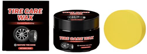 Générique Brillant pour Pneus Voiture | Pâte De Soin Jantes 50 Grammes | Crème pour Pneus Brillance Intense | pour Automobile Camping-Car SUV Berline Camion Voiture Atelier Garage Extérieur