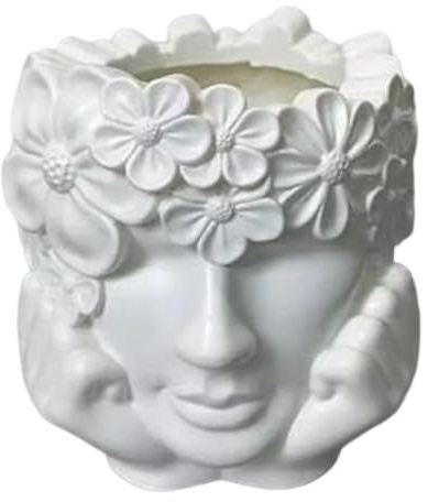 perfk Porte-Pinceaux de Maquillage En Forme de Visage, Support de Pinceaux de Maquillage, Organisateur de Bureau, Pot de Rangement pour Cosmétiques, Porte-Crayons et Stylos, Décoration d'intérieur