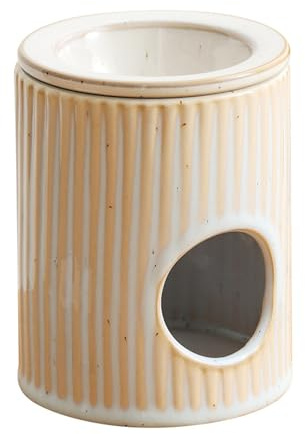 Soporte Velita Vintage Cerámica Dividido Difusor Hogar(Light Yellow)