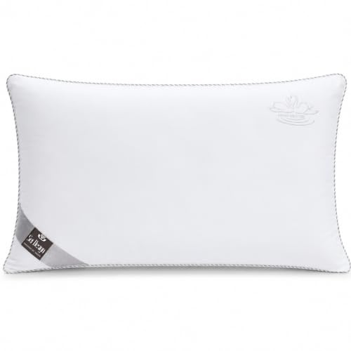 sei Design Kissen Ökotex Kopfkissen 40x80 Baumwollkissen Kissen SWAN de Luxe - Schlafkissen mit Daunengefühl