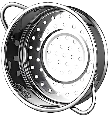 Cesta de Vapor Inoxidable,Vaporera Multiusos,Cesta Vaporera de Verduras,Cesta de CoccióN Al Vapor,20cm de DiáMetro Interior, Fabricado en Acero Inoxidable 304 de Calidad Alimentaria,Duradero