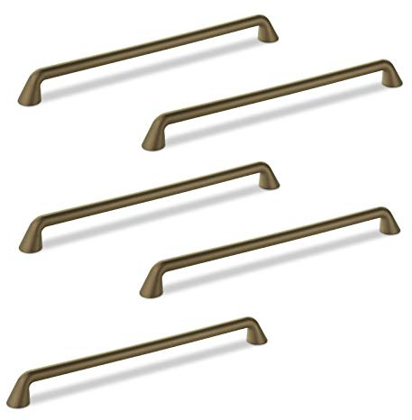 SOTECH 10 x Möbelgriffe RIKE BA 320 mm Messingoptik matt | Schrankgriffe 339 36 x 26 mm