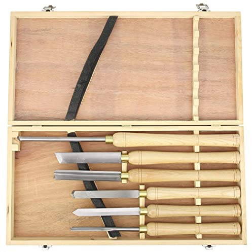 Drechseleisen-Set HSS-Profi-Drechselmesser Satz Drechseln Drehmeißel Holz Schnitzwekzeug 6-Teilig Hohlbeitel Absechbeitel Schruppstahl Rundbeitel Drechselbeitel Für Profis Oder Bastler