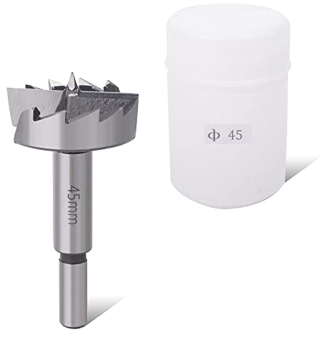 Forstnerbohrer 45mm Flachflügelbohrer Mehrzahn Holzbohrer Hochwertigen Legierungen Holzbohrer mit Rundschaft Zum Bohren In Holz, Kunststoff, Sperrholz
