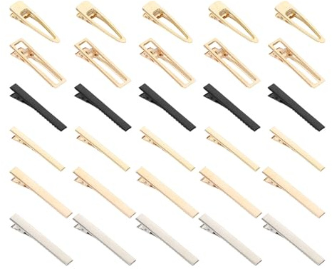 minkissy 60 Pièces Pinces à Cheveux Faites à La Main Barrettes En Résine Époxy Pour La Résine Fabrication De Pinces à Cheveux En Moule Haut Plat Outil Alliage
