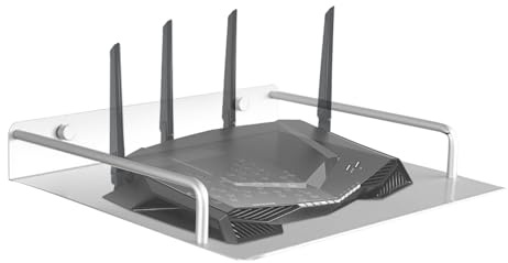 Holdes WLAN-Router-Rack, Metall, einlagig, Aluminium, Wandregale für Kabelbox, Aluminium-Steckerbrett-Halterung, schwarzes Aufbewahrungsregal für Fernbedienung