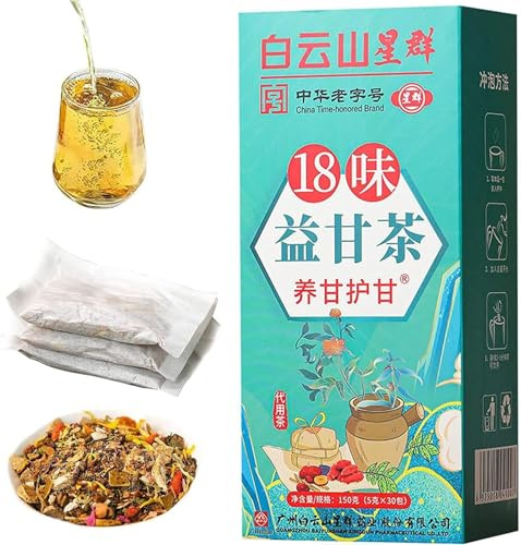 18 Flavors of Liver Tea Chinese Care Tea Preservation Tea for All People (30 Bags)