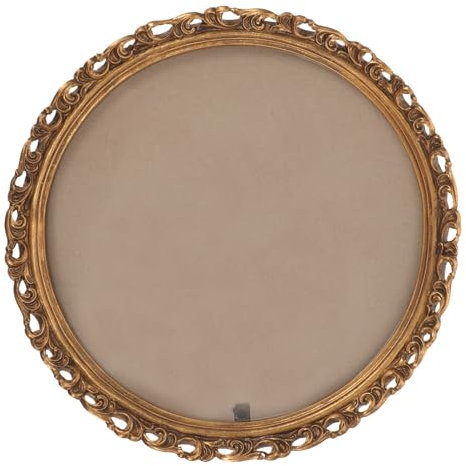 Luxshiny Marco De Fotos Ovalado Vintage Dorado Con Vidrio Marco De Mesa Y Pared Para Decoración Del Hogar Portafotos Europeo Con Detalles Tallados Creativo Y