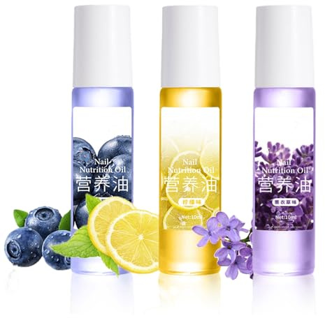 Nagelhautöl für Nägel, Roll-On-Nagelnahrungsöl, reparierte Trockenheit, beschädigte Nägel und Nagelhaut, Stärker, Reparatur-Maniküre für sprödes Peeling, brüchige dünne Nägel, Feuchtigkeitscreme,