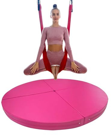 Pole Dance Matte Aerial Yoga Hoop Pole Dance Matte, Extra Große Pole Crash Matten für Das Fitnessstudio Zu Hause, Wasserdichte Trainingsschutzmatte für Erwachsene, Sicherheitskissen für Tanzböden(Colo