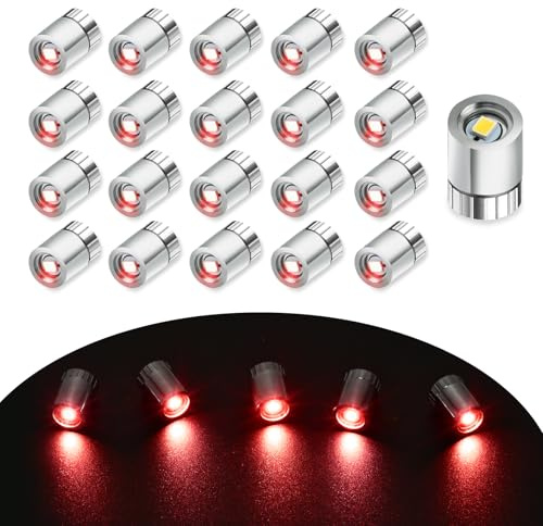 EKKONG Puppenhaus Beleuchtung 20 Stück Mini LED Licht Kleine LED Lichter Puppenhaus Lampe Rotes LED Licht Klein DIY Puppenhauszubehör, Basteln, Mini Spielzeugzubehör