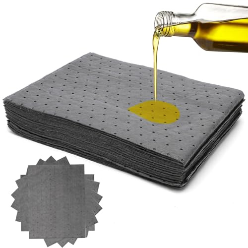 30 paños universales para aspiradoras de aceite, esteras de unión de aceite para taller, alfombrillas absorbentes de aceite, 25 x 33 cm, estera absorbente para aceite, alfombrilla de succión para