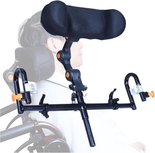 hocvseo Rollstuhl-Kopfstützen-Rückenlehne, Universelle Rollstuhl-Nacken- Und Kopfstütze, Höhenverstellbares Rollstuhl-Kopfstützenkissen, Für Senioren, Behinderte
