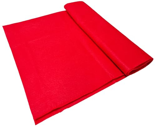 Jtnohx Roter Filz Filzstoff zum Basteln Stoffbahnen Filz Meterware 91x225CM | Weiche Filzplatten für Kunst und Nähprojekte 1.4mm dick Flexibel
