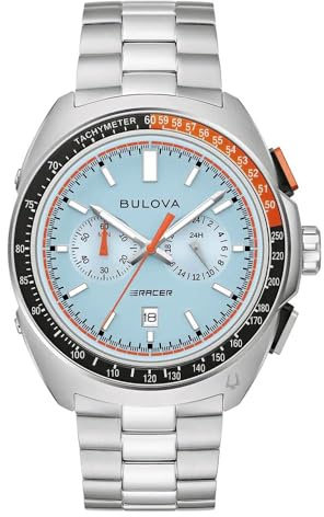 Bulova Herren Chronograph Quarz Armbanduhr Racer Chronograph