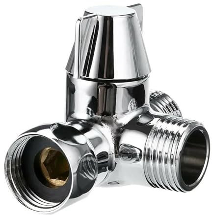 Deviatore Doccia 3 Vie Deviatore per soffione doccia regolabile a 3 vie, valvola deviatrice in ottone con adattatore a T