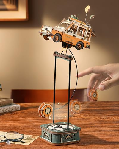 ROKR Road Tripper Balance leksak MCD03 3D träpussel gravitation svängserie modellbyggsats för vuxna och tonåringar – retro van pysselset presentidé