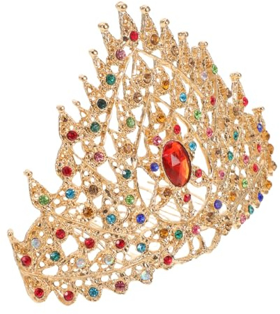 PLAFOPE Haarkamm mit Strasssteinen Asiatische Haarnadel Kronenform Kopfschmuck für Damen Diadem und Krone Hochzeitstiara Haarschmuck für Festivals Traditioneller Kopfschmuck für Mädchen