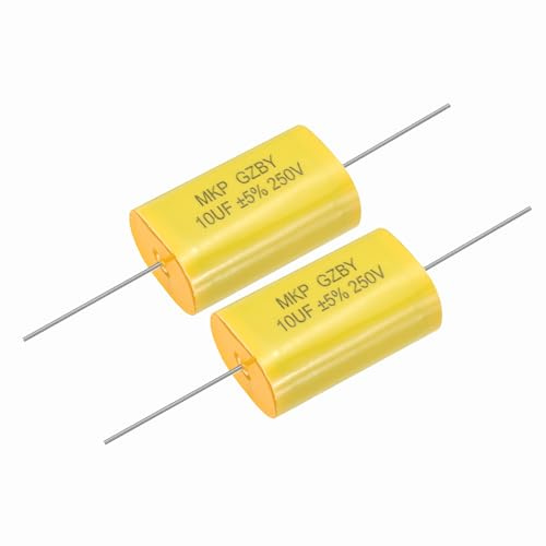 QUARKZMAN 2 Stück 10uF Frequenzweiche Kondensator 250V MKP Film Kondensator | Polypropylen, Audio Lautsprecher Crossover, Ungepolt