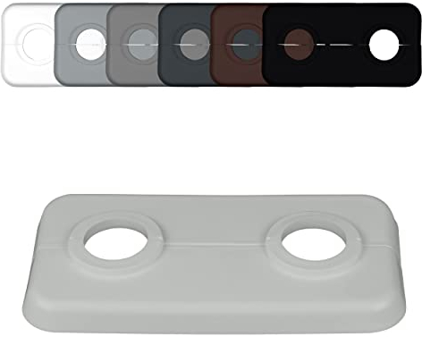 5 STÜCK Doppel Heizungsrohr Rosette, Farben und Größen, 2-teilig, Heizung, Rohrabdeckung, Abdeckrosetten, Verkleidung, Heizkörper Rosetten, Polypropylen in Sonderfarben (15mm, RAL 7035)