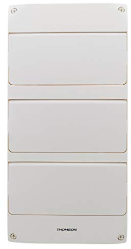 Thomson 150567 Coffret électrique nu à équiper, Blanc et Rouge, 39 modules