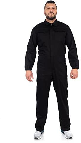 DINOZAVR Ultra arbetsoverall herr långärmad dragkedja, svart, 3XL