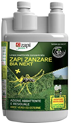 Zapi Garden | Zapi Zanzare Bia Next - Contro Zanzare, Antizanzare Concentrato, Insetticida Esterno Giardino, 1l