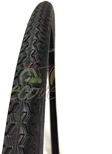 Ecovelo 1 Reifen 26 x 1 3/8 (37-590) schwarz für Citybike, Rennrad, Fahrrad, Erwachsene, Vintage, Holland, Straßenreifen, Gummi, Schwarz