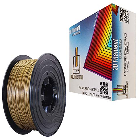 OWL-Filament 3D-Drucker PET-G 1,75mm 1kg Spule Rolle (Gold Metallic)