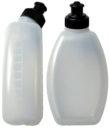 It's Running Hydra Flask Set, 2 Trinkflaschen für Laufgürtel, Klar, 2 x 300 ml, BPA-frei, auslaufsicher, spülmaschinenfest