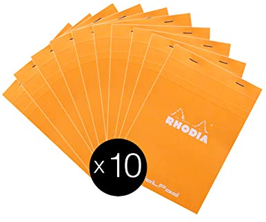 Rhodia 16558C 10 Notizblöcke DotPad N.16 A5 80 Blatt dot Lineatur Orange