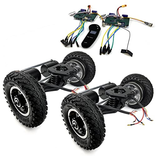 4WD Mountain-Skateboard-Umbausatz, 4 Räder, Offroad-Skateboard mit LCD-Display, Fernbedienung