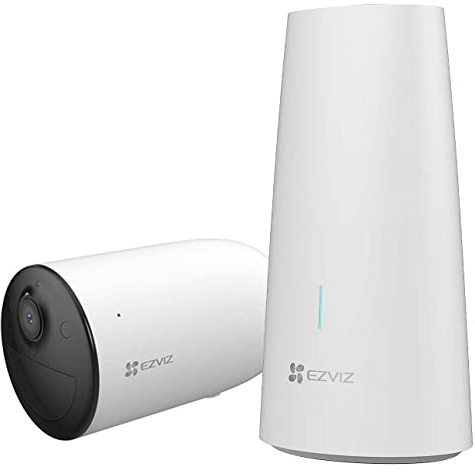 EZVIZ HB3-1 2K - Videoüberwachungssystem mit Einer batteriebetriebenen 2K WLAN Überwachungskamera - Nachtsicht in Farbe, aktive Verteidigung, Bewegungserkenung, 5200 mAh Lithium-Batterie, Wetterfest