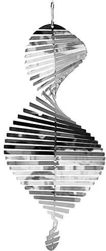 Molinadores de viento, hélice 3D de acero inoxidable colgante, molinillos de viento para patio y jardín, colgante de acero inoxidable para colgar en interiores y exteriores