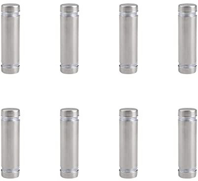 UFURMATE Doppelkopf-Abstandsschrauben, 8Pcs Edelstahl Abstandshalter Acryl Abstandshalter Glasbefestigungen Schrauben zur Unterstützung von Acrylglas Holzbretter (12 x 40mm)