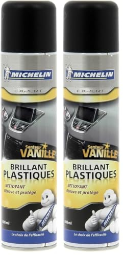 MICHELIN Expert 009448 Nettoyant Brillant Plastiques Voiture, Renove et Protège, Vanille, 400 ML (Lot de 2)