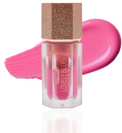 Glam'Up Paris - Lovely Blush Liquide Pour Joues et Lèvres - Teint en Gel - Texture Léger - Longue Tenue - Effet Mat et Naturel - Tous Types de Peaux - Love