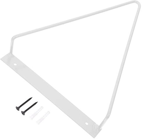 PRETYZOOM Dreieckiges Metall Wandregal Hängender Schallplattenhalter Vinyl Display Für Zeitschriften Bücher Und Alben Wandmontiertes Aufbewahrungsregal Weiß