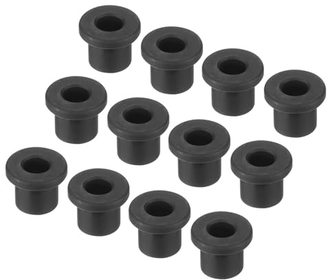 QUARKZMAN 50Pcs Ojales de Goma Cónicos en Forma de T Dia 10mm ID 6mm H 11mm Negro Sello Protección Pasacables Flexible para Tubo de Cable