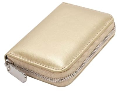 Lejdi Kleine Handtaschen Damen Geldklammern Geldbörsen Echtleder Kartenetuis Geldbörsen Geld Organizer(Gold)