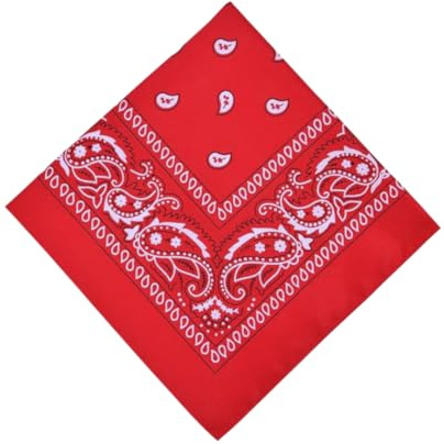 Paisley Bandana - Multifunctional Headwear for Outdoor Adventures 55x55cm - Perfect for Cycling, Hiking, Running, Yoga, Motorcycling, and More (Red)