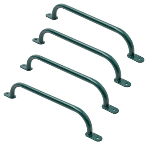 Maniglie da arrampicata per esterni e interni, in metallo, per parco giochi, arrampicata, torre da gioco, letto a soppalco, scaletta e parete da arrampicata nella cameretta dei bambini (550 mm, verde