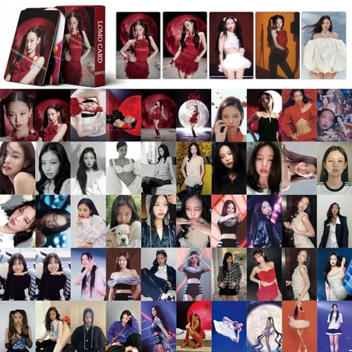 ZRHMCJEN 55Pcs Jennie Lomo Photocards Photo Bp New Album Cards Bp Mini Postcards Bp Photocard Set